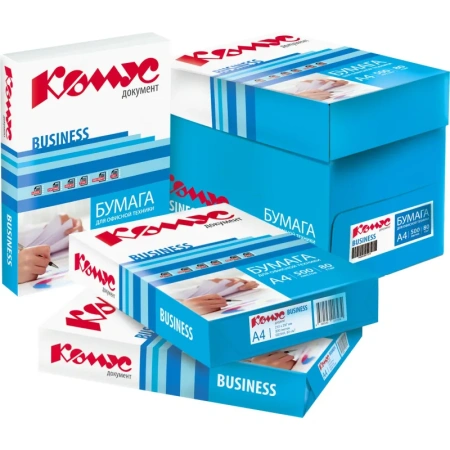 Бумага офисная Комус Документ Business А4 80 г/кв.м марка B 153 CIE (500  листов)