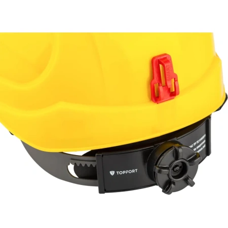 Каска защитная TOPFORT Универсал 304 желтая с храповым механизмом
