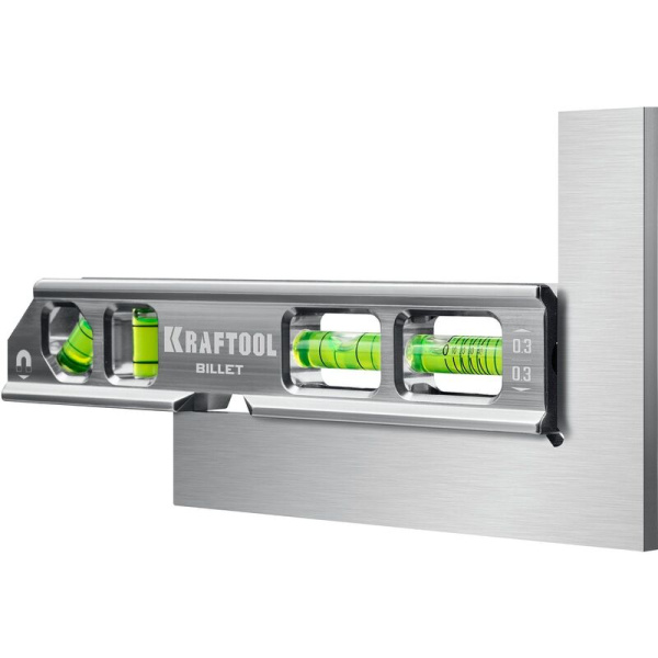 Уровень пузырьковый Kraftool Billet 4 глазка 200 мм магнитный (34790)