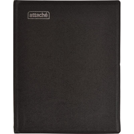Бизнес-тетрадь Attache А5 160 листов черная в клетку на кольцах (165х215  мм) Бизнес-тетрадь Attache А5 160 листов черная в клетку на кольцах (165х215  мм)
