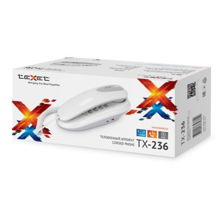 Телефон проводной TeXet TX-236 светло-серый Телефон проводной TeXet TX-236 светло-серый