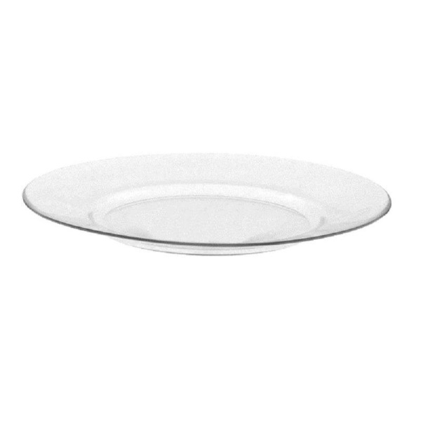 Тарелка обеденная стеклянная ОСЗ Симпатия диаметр 250 мм прозрачная  (OCZ1886)