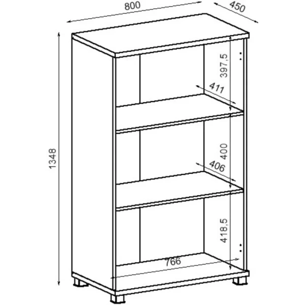 Шкаф для документов Avance 6Ш.017.1 шамони тёмный 800х450х1348 мм