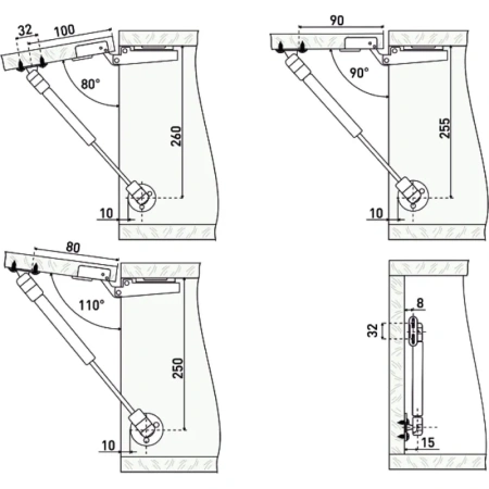 Доводчик StahlBuro N80 матовый хром