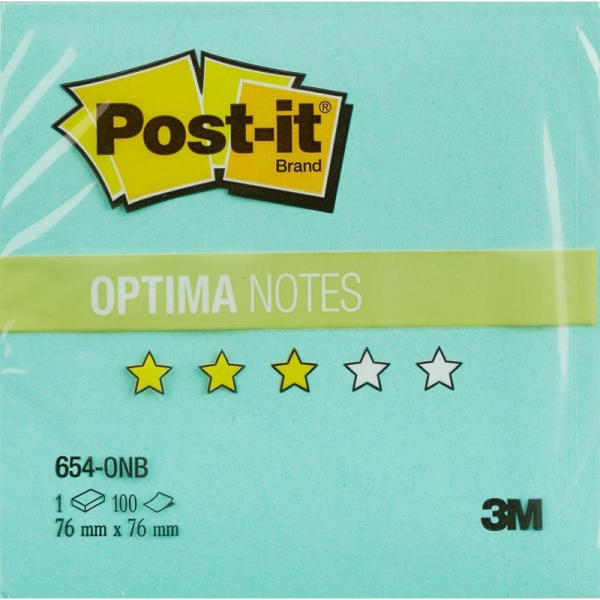 Стикеры Post-it 76x76 мм Весна 100 листов бирюзовые