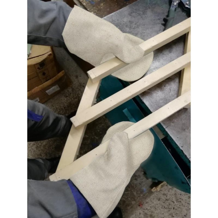 Рукавицы рабочие брезентовые огнеупорная пропитка (плотность 420 г/кв.м,  200 пар в упаковке)