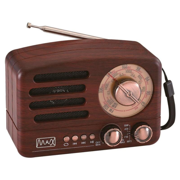 Радиоприемник Max MR-462 коричневый (30176)