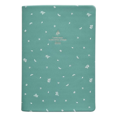 Ежедневник датированный 2022 год Infolio Forest искусственная кожа А5  176 листов зеленый (140x200 мм)