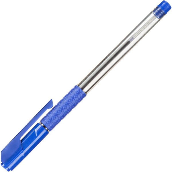 Ручка шариковая неавтоматическая Deli Arrow синяя (толщина линии 0.5 мм)