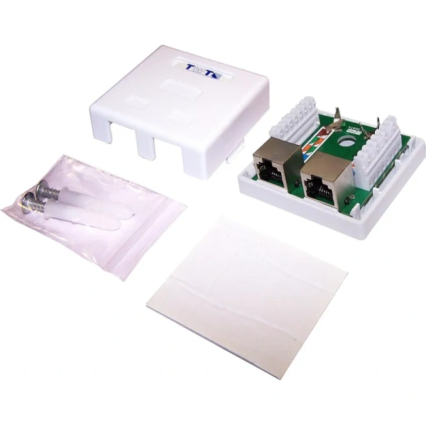 Розетка TWT TWT-SM1-45/S-WH RJ-45 cat 5e