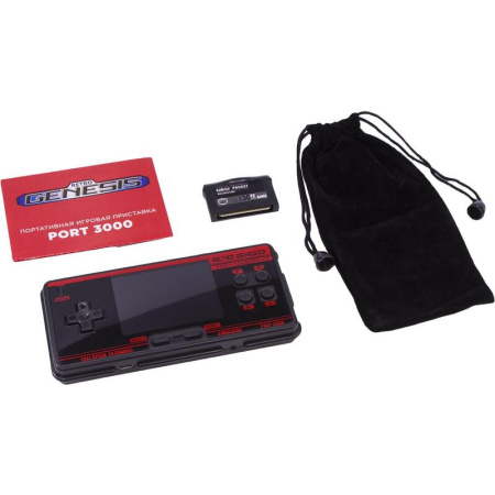 Игровая приставка (консоль) Retro Genesis Port 3000 16 ГБ черно-красная  + 4000 игр (Pkt201)
