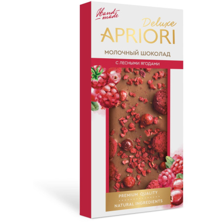 Шоколад Apriori молочный с малиной и клюквой 85г