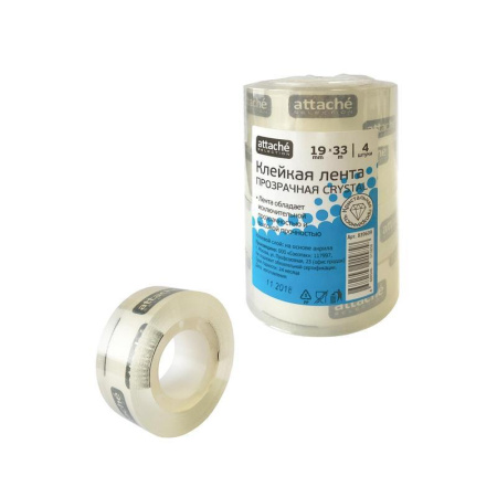 Клейкая лента канцелярская Attache Selection 19 мм х 33 м