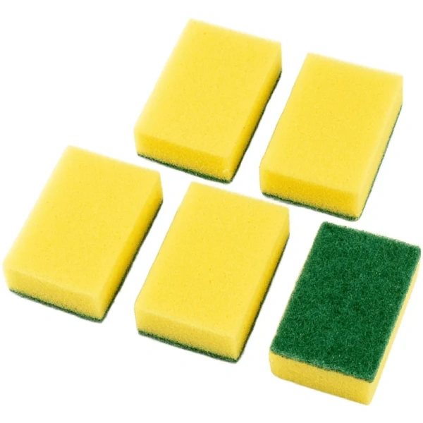 Губка для посуды Paclan Practi Universal поролон 9x6 см с абразивным  слоем (5 штук в упаковке)
