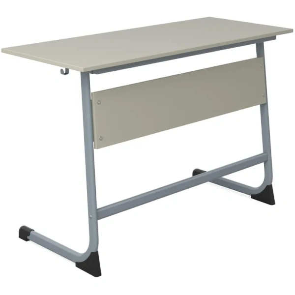 Парта двухместная Комус Мебель серый/серый рост 6