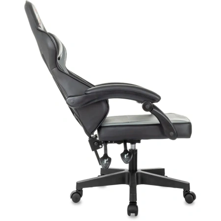 Кресло игровое Easy Game EG-907 чёрное/серое (экокожа, пластик)