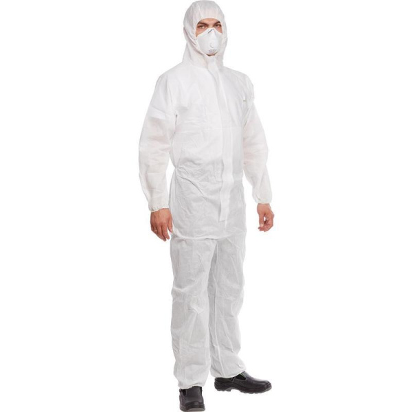 Комбинезон одноразовый с капюшоном белый Delta Plus DT215 52-54 (XL) (DT215XG)