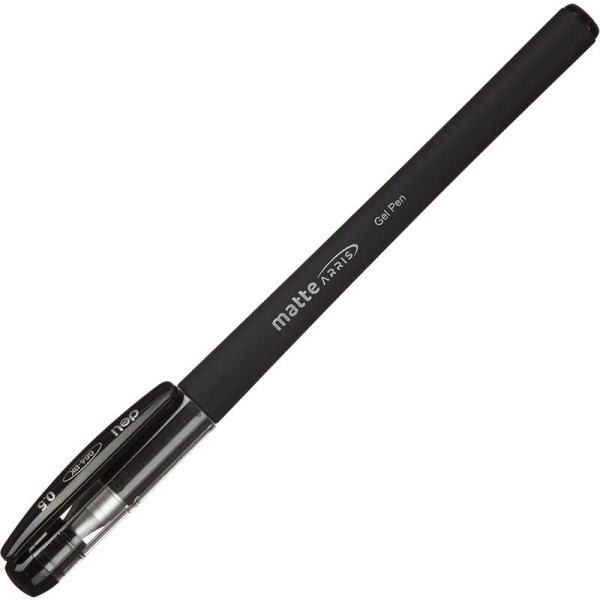 Ручка гелевая неавтоматическая Deli Matte Arris черная (толщина линии  0.3 мм)