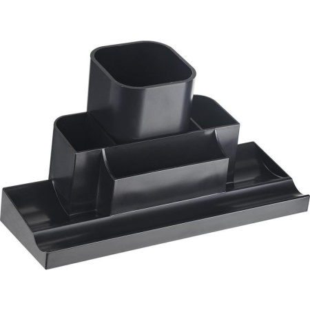Подставка для канцелярских мелочей Uniplast черная 12 отделений