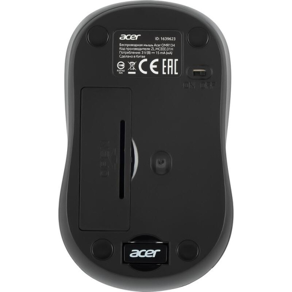 Мышь беспроводная Acer OMR134 серая (ZL.MCEEE.01H)