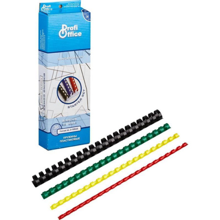Стартовый набор пластиковых пружин для переплета ProfiOffice (36 штук в упаковке)