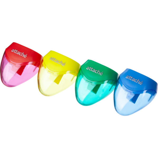 Точилка Attache, 1 отверстие, с контейнером, в ассорт