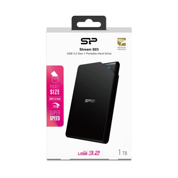 Внешний жесткий диск Silicon Power Stream S03 1 Тб (SP010ТбPHDS03S3K)