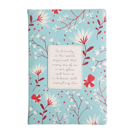 Ежедневник датированный 2022 год Infolio Romantic искусственная кожа А5  176 листов голубой (140x200 мм)