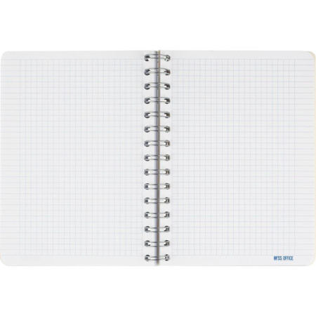 Бизнес-тетрадь Attache Selection Miss Office А5 синий 120 листов в  клетку на спирали (160х193 мм)