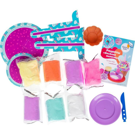 Набор для лепки Genio Kids Веселая выпечка 7 цветов 245 г с аксессуарами