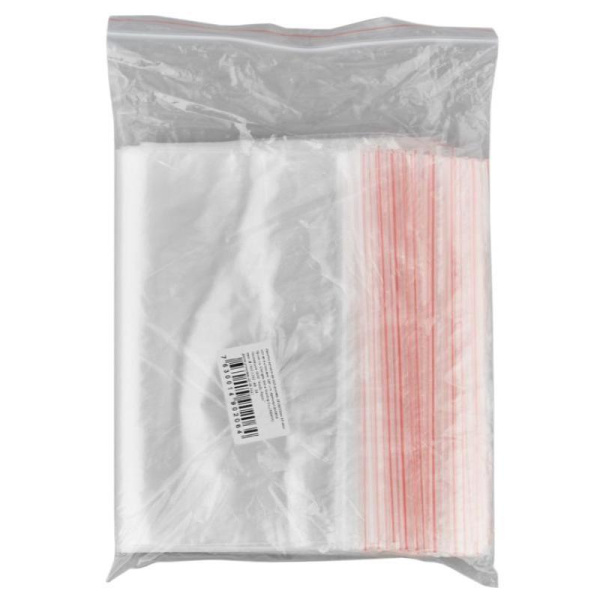 Пакет с замком zip-lock 18x25 см 35 мкм (100 штук в упаковке)