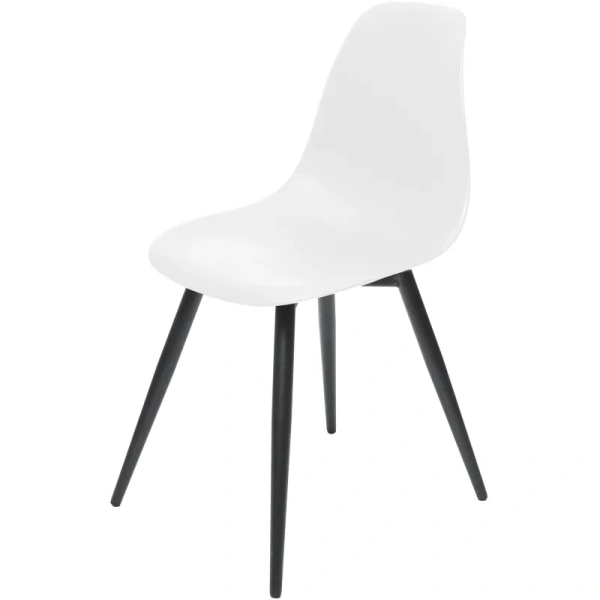 Стул обеденный Комус Eames Plast белый (пластик, металл)