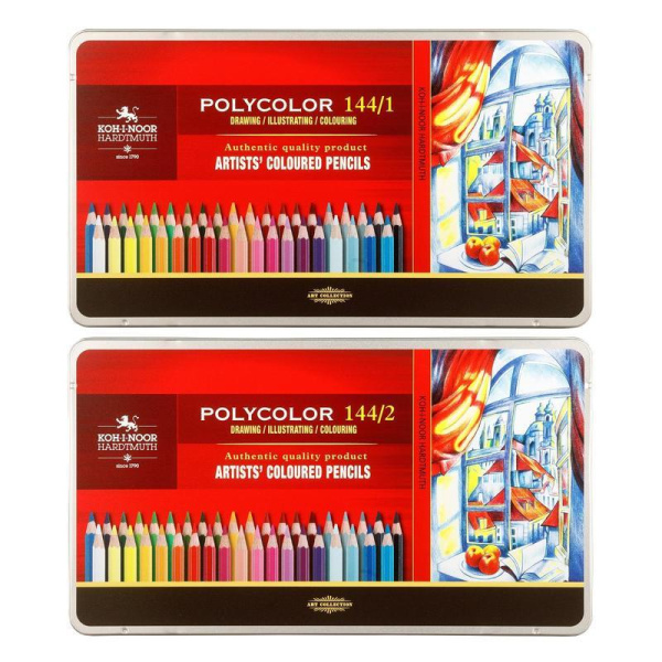 Карандаши цветные Koh-I-Noor Polycolor 144 цвета шестигранные