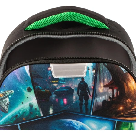 Ранец Комус Класс Light1 Фэнтези анатомический черный с одним отделением