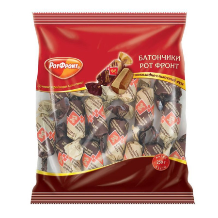 Конфеты шоколадные «Батончики» шоколадно-сливочный вкус 250г Конфеты шоколадные «Батончики» шоколадно-сливочный вкус 250г