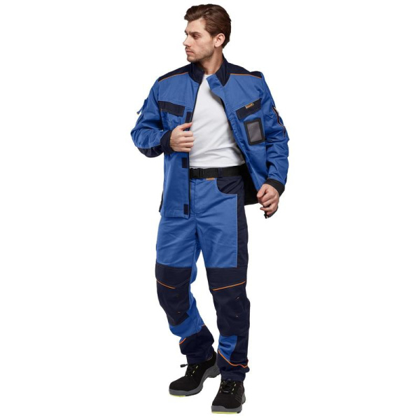 Куртка рабочая летняя мужская Nайтстар Алькор с СОП синяя (размер 44-46,  рост 170-176)