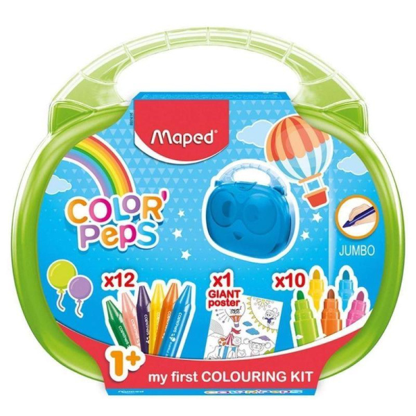 Набор для рисования Maped Color'peps Jumbo 23 предмета (12 мелков, 10 фломастеров, раскраска)
