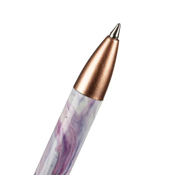 Ручка шариковая Attache Selection Marbly цвет чернил синий цвет корпуса белый/фиолетовый