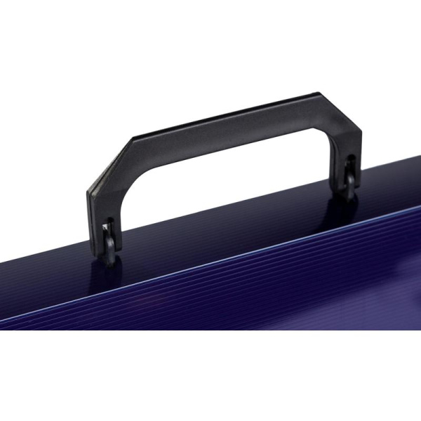 Папка-портфель пластиковая Комус Line А4 синяя (332х35х250 мм, 1    отделение)