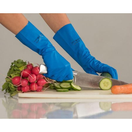 Перчатки латексные Vileda Professional Многоцелевые синие (размер 9.5-10, XL, артикул производителя 102590)