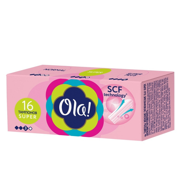 Тампоны гигиенические Ola! Tampons Super (16 штук в упаковке)