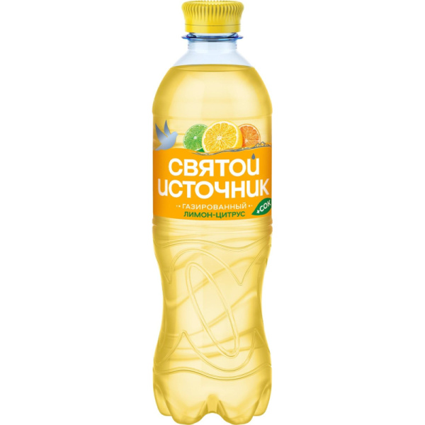 Напиток среднегазированный Святой Источник Вода + Сок цитрус 0.5 л