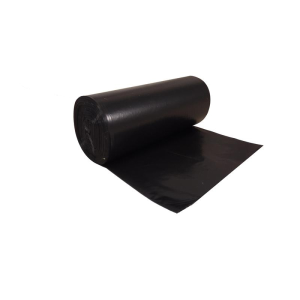 Мешки для мусора на 160 л Luscan черные (ПСД, 40 мкм, в рулоне 10 штук,  80х102 см)