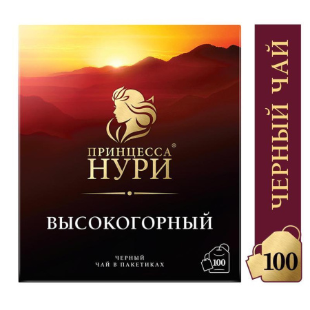 Чай Принцесса Нури Высокогорный черный 100 пакетиков Чай Принцесса Нури Высокогорный черный 100 пакетиков