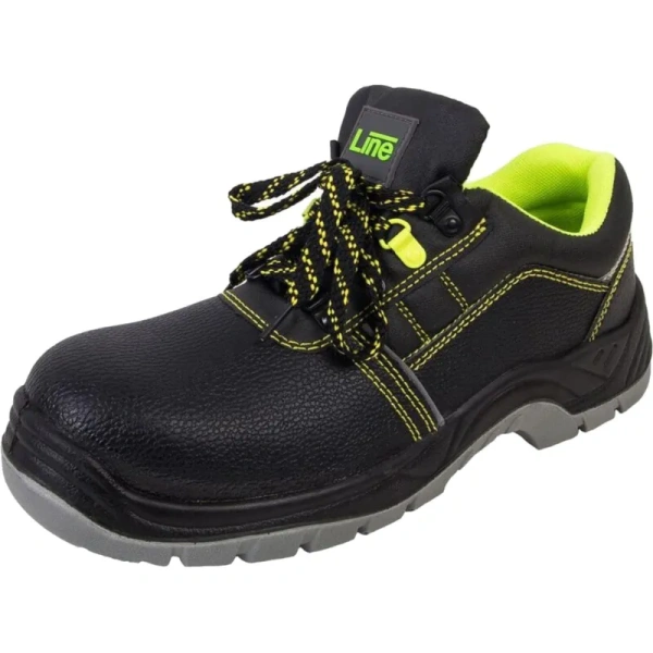 Полуботинки рабочие летние Line ПУ-ТПУ из микрофибры с металлическим  подноском черные размер 38