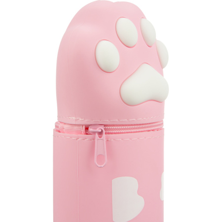 Пенал-тубус односекционный Комус Класс Кошачья лапа розовый