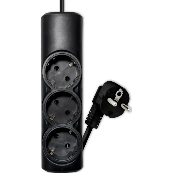 Удлинитель Progix PG314 3 розетки 3 м с заземлением чёрный