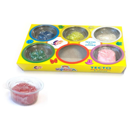 Тесто для лепки Луч 6 цветов 480 г с аксессуарами