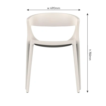 Стул обеденный Evok светло-бежевый (пластик)