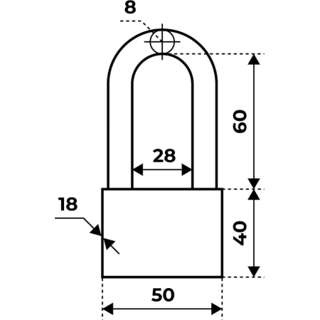 Замок навесной Аллюр ВС1Ч-050Д 50 мм хром
